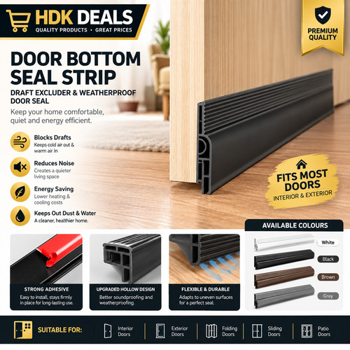 Door draft excluder strip - draft,