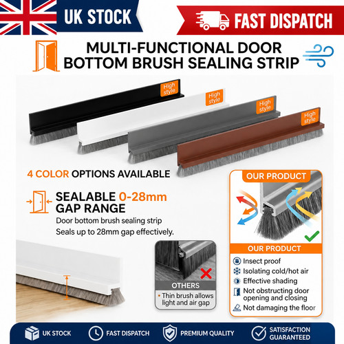 Door draught excluder brush - door,