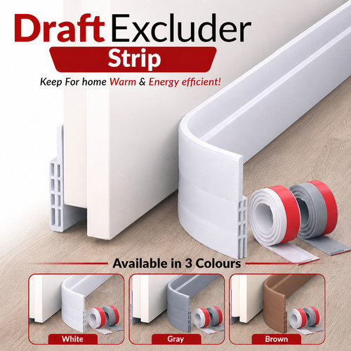 Door draft excluder strip - door,